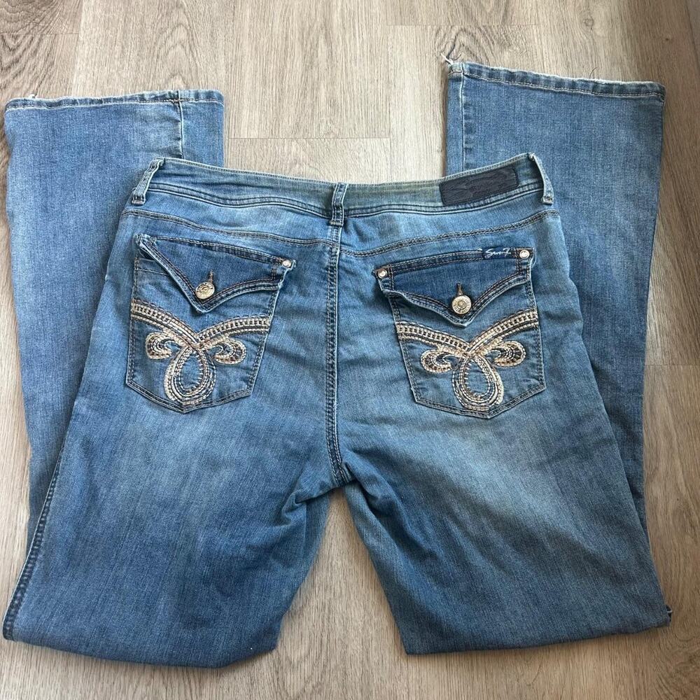 Vintage seven7 bootcut jeans embroidered